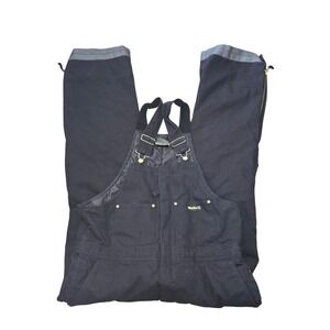 Walls Insulated Bib Overalls Mens LT Black Cotton Duck Canvas Coverall W93975BK9